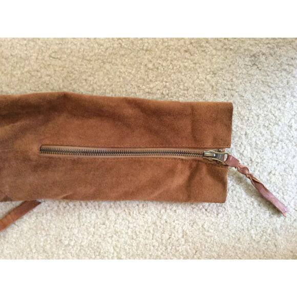 Brown Leather & Suede Southwest Embroidered Moto Jacket - Picture 7 of 7